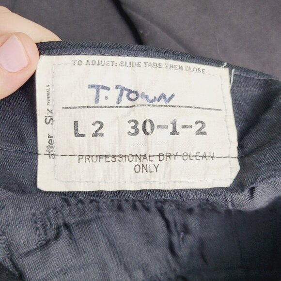 Nettoyer Asce Men's Black Flannel Chino Straight Leg Formal Dress Pant Size 30 - Picture 9 of 14